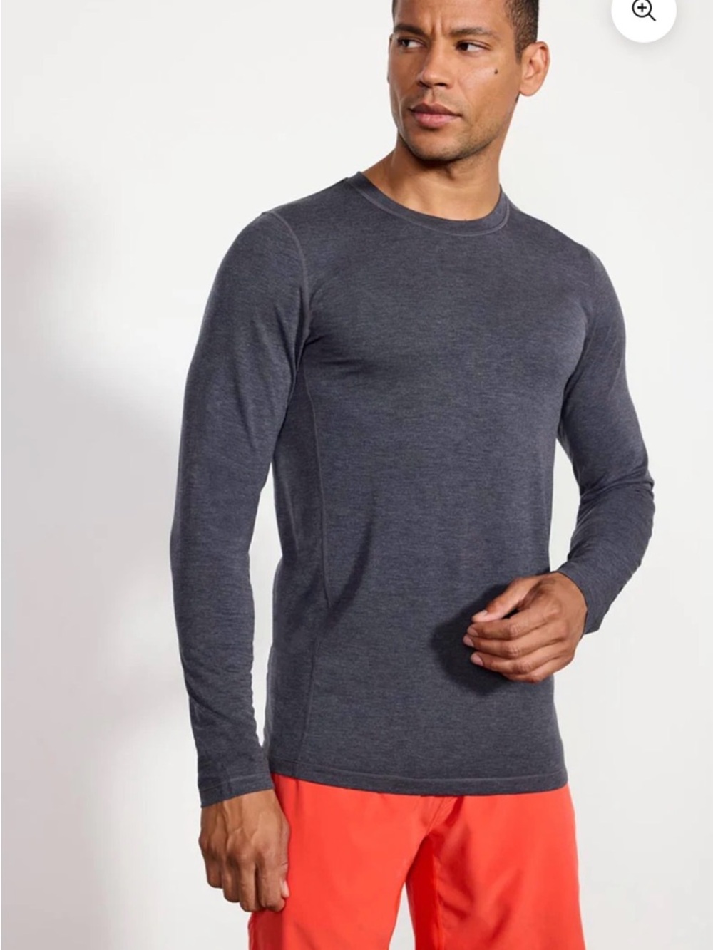 MPG Men's Long-Sleeve Crewneck Shirt - Charcoal: Orbit baselayer